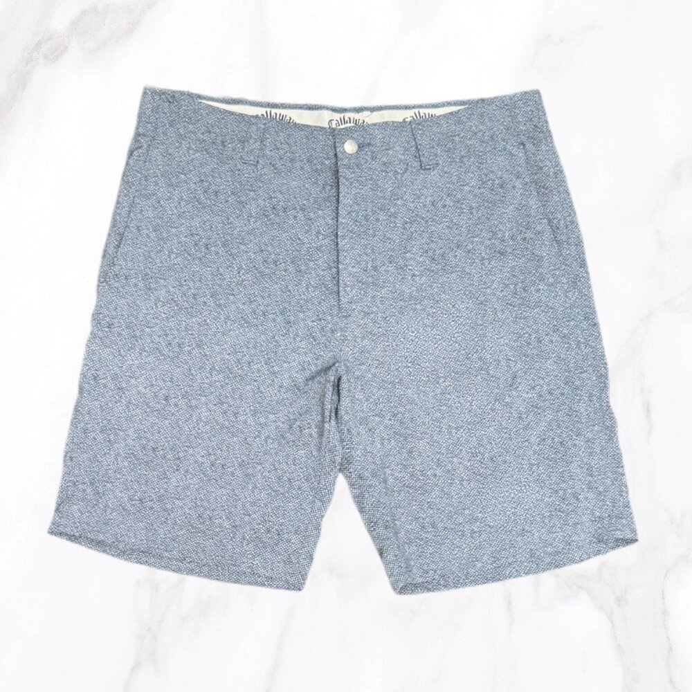 Callaway Men's Blue Heathered‎ 9" Inseam Golf Shorts, Size 34